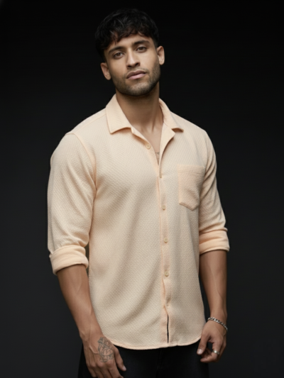 Premium Peach Button-Down Shirt