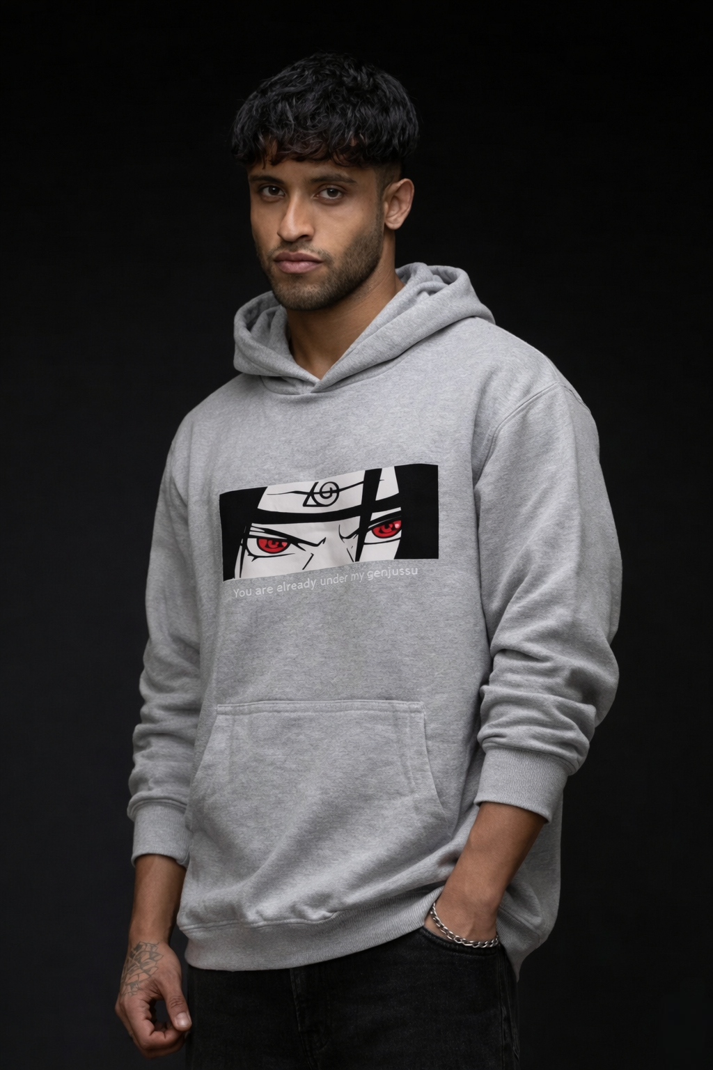 Grey Itachi Uchiha Anime Hoodie