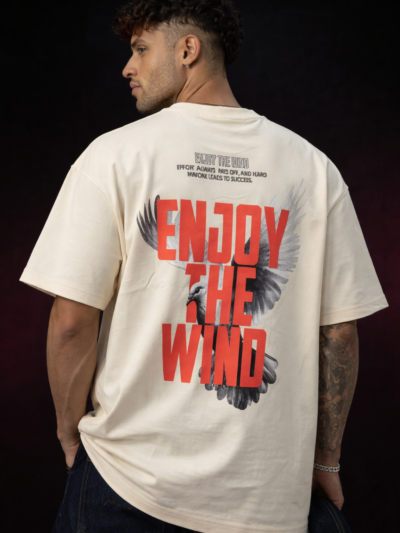 Cream Puff Printed Oversized T-Shirt