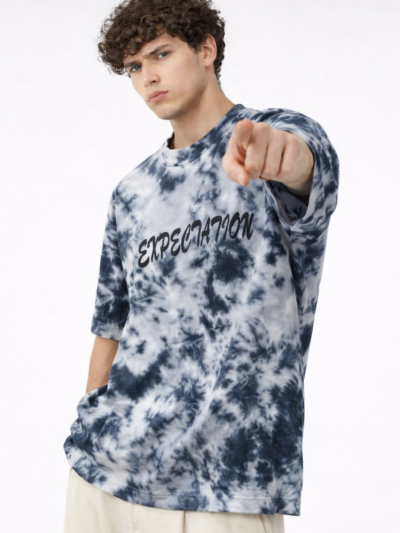Navy Cloud Look Oversized T-Shirt