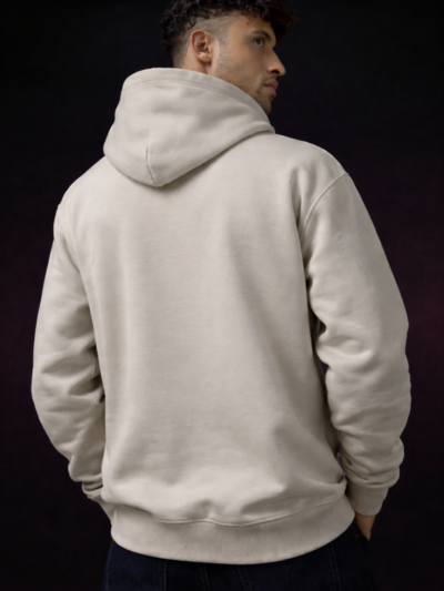 Cream Hoodie Soft Fleece Casual Wear