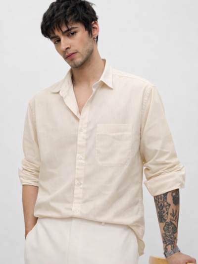 Old Money Style Light Yellow Shirt