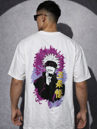 Gojo Satoru White Anime Oversized T-Shirt