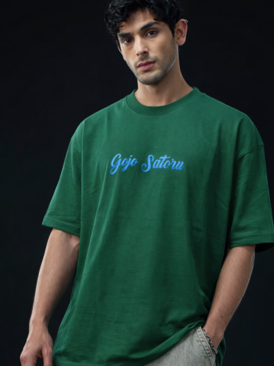 Gojo Satoru Green Oversized Anime T-Shirt
