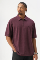 Maroon Textured Half Sleeve T-Shirt